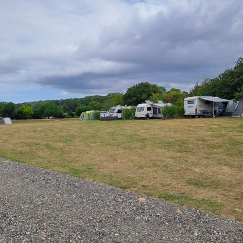 Campers at Woodhill Campsite in Faversham